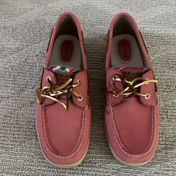Sperry women’s top sider Coral plaid Boat Shoes - Picture 1 of 6